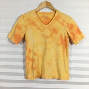 Chico's Womens True Color Tees Shirt Top Size 0 100% Cotton V Neck Short Sleeve